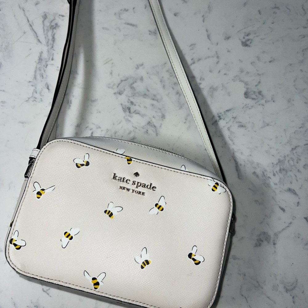 Kate Spade Staci Bee Mini Camera Crossbody Bag with Bee Design